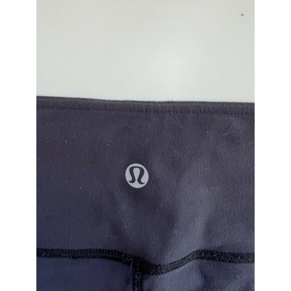 Lululemon Cropped Leggings Women Size 4 High-Rise Stretch Nylon/Spandex Black - Picture 3 of 6